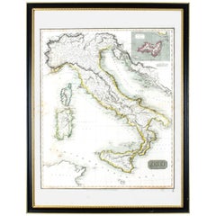 Antique Map of Italy Drawn & Engraved by R. Scott for Thomsons, Edinburgh 1814