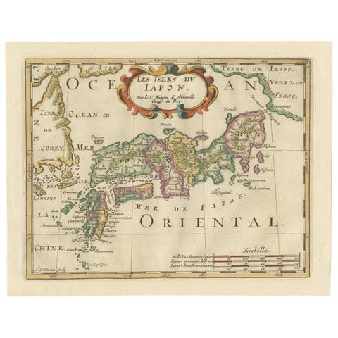 Antique Map of Japan and Korea by Sanson, 'c.1690'