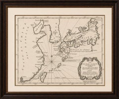 Antique Map of Japan, Korea & the Chinese Coast by Bellin, circa 1755