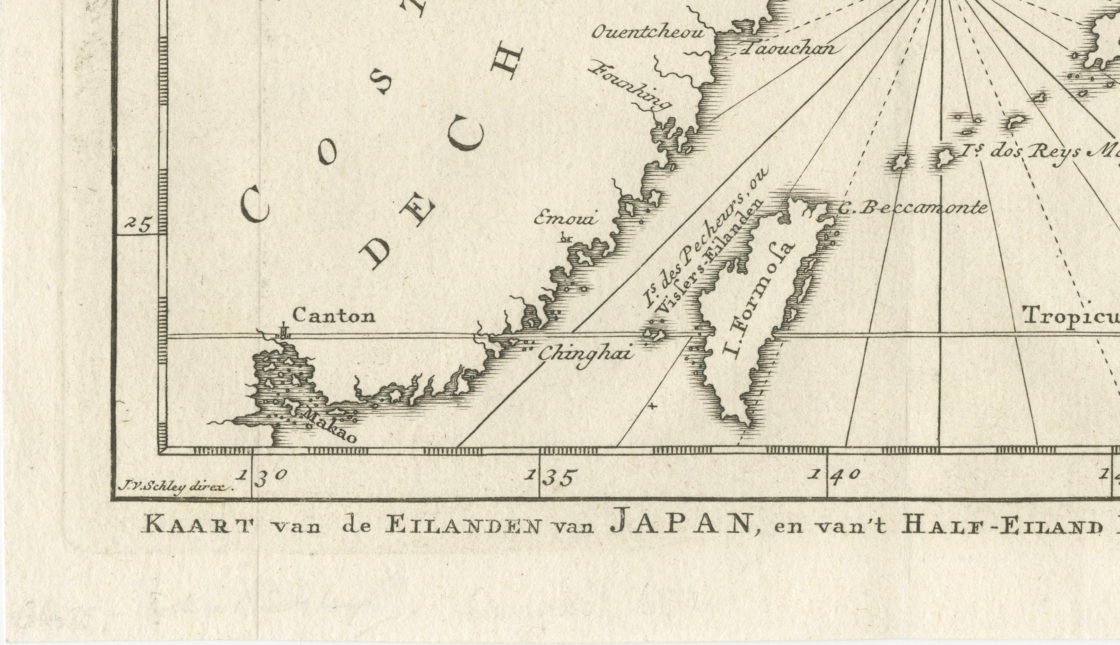 Antique Map of Japan, Korea & the Chinese Coast by Bellin, circa 1755