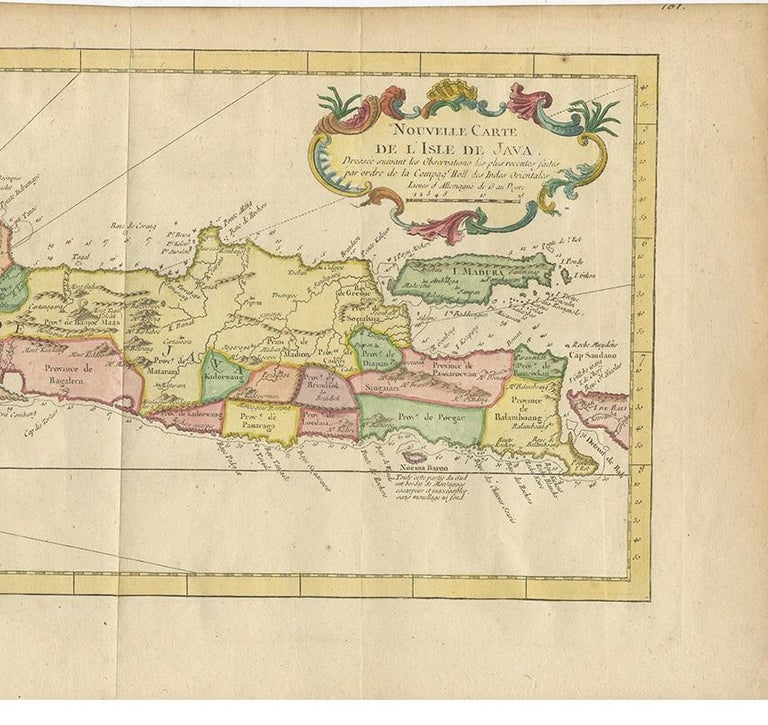 Antique Map of Java by Bellin, circa 1760 For Sale at 1stDibs