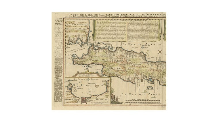 Antique Map of Java by Chatelain, '1719' In Good Condition For Sale In Langweer, NL