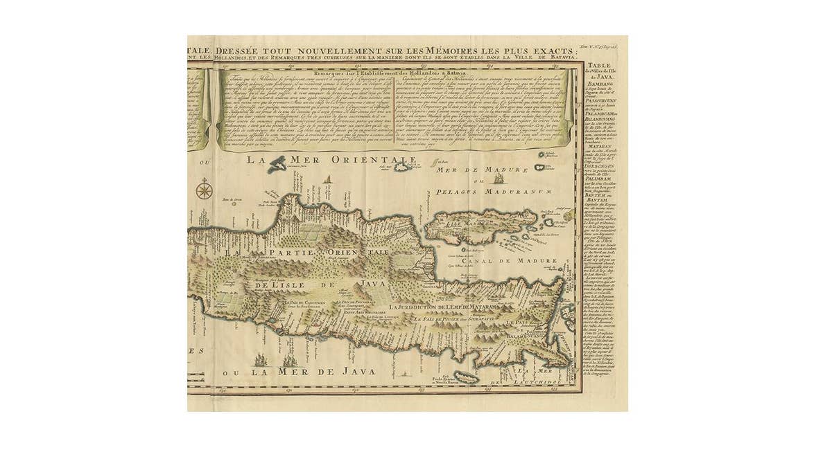 Antique French Map of Java, Indonesia by Chatelain, '1719'
