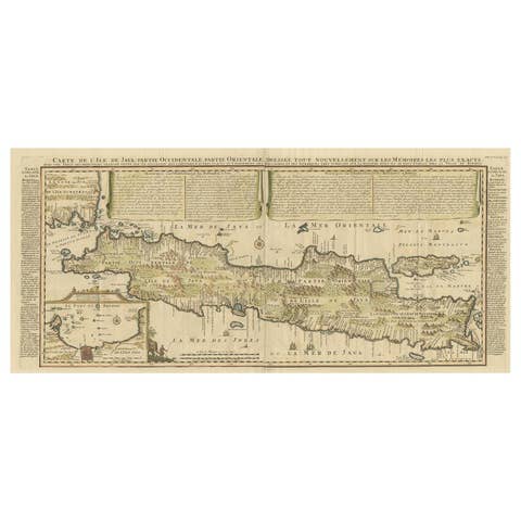 Antique French Map of Java, Indonesia by Chatelain, '1719'