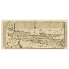 Antique French Map of Java, Indonesia by Chatelain, '1719'