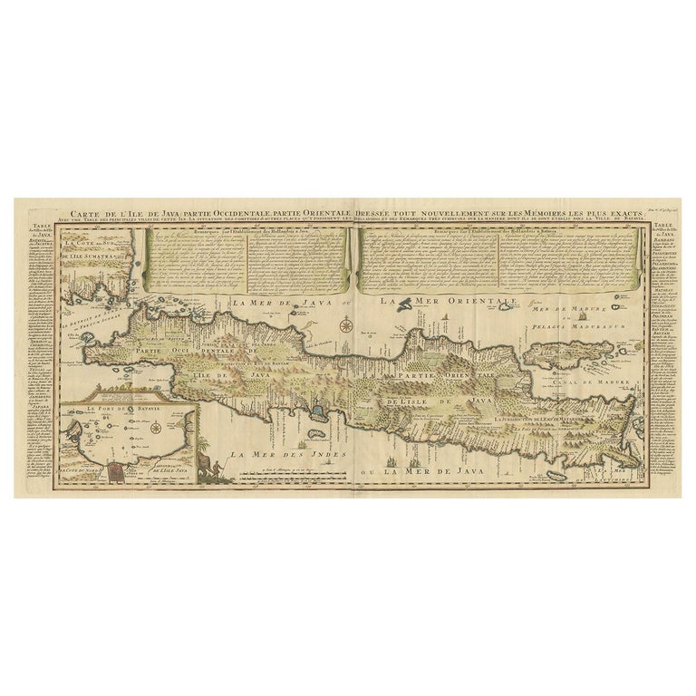 Antique Map of Java by Chatelain, '1719' For Sale