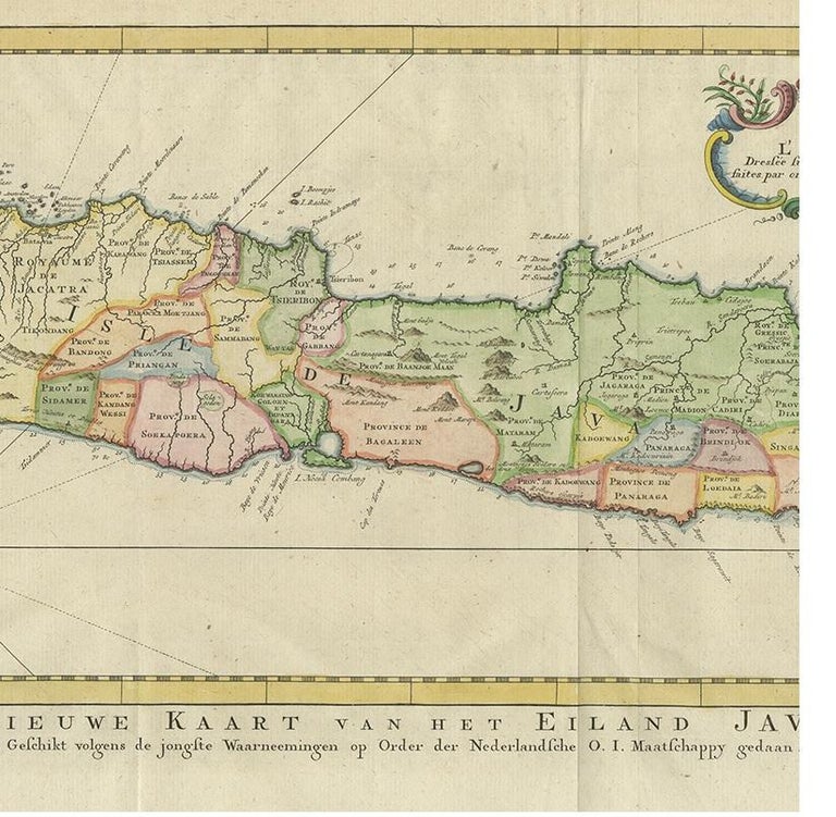 Antique Map of Java by Van Schley, circa 1770 For Sale at 1stDibs