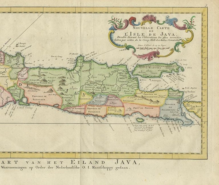 Antique Map of Java by Van Schley, circa 1770 For Sale at 1stDibs