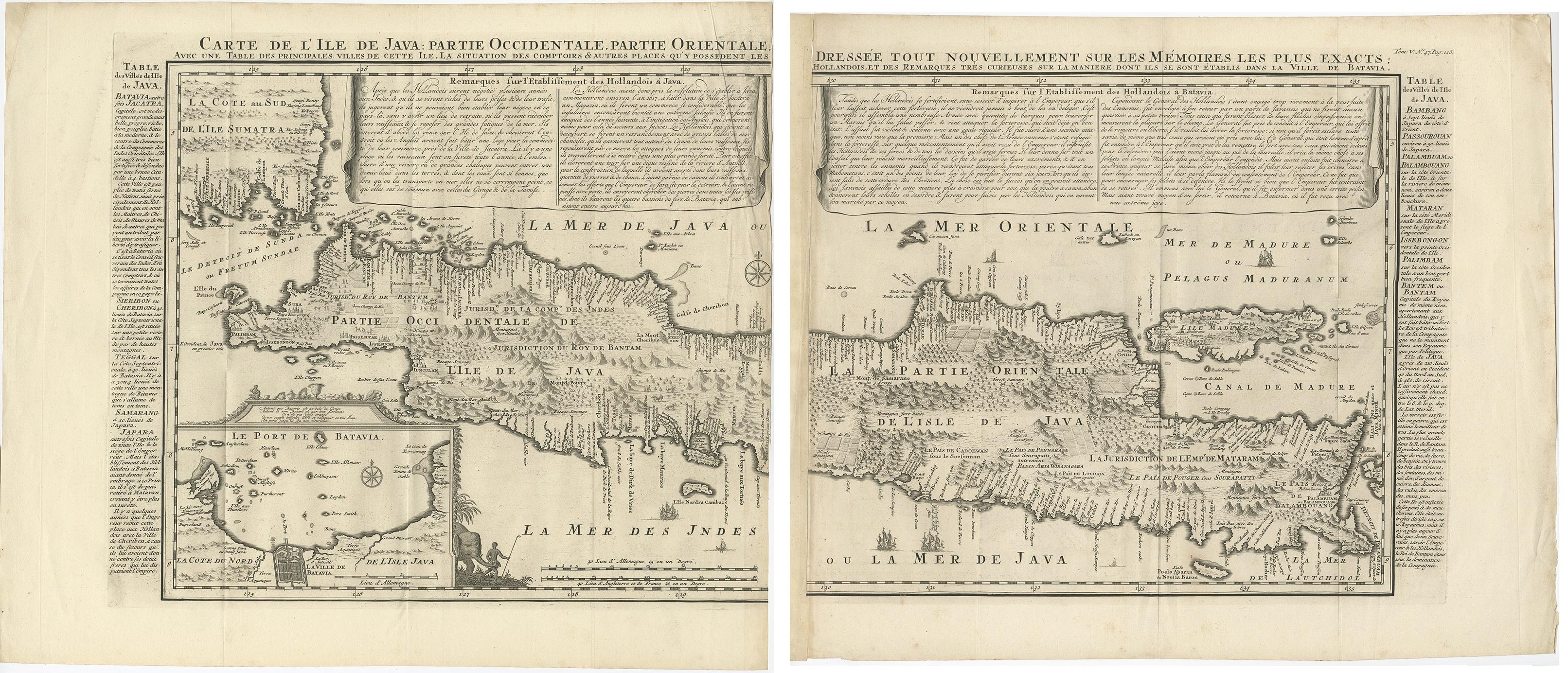 Carte ancienne de Java « Indonésie » par Chatelain, 1719