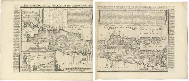 Large Antique Map of Java ‘Indonesia’ by F. Valentijn, 1728 For Sale at ...