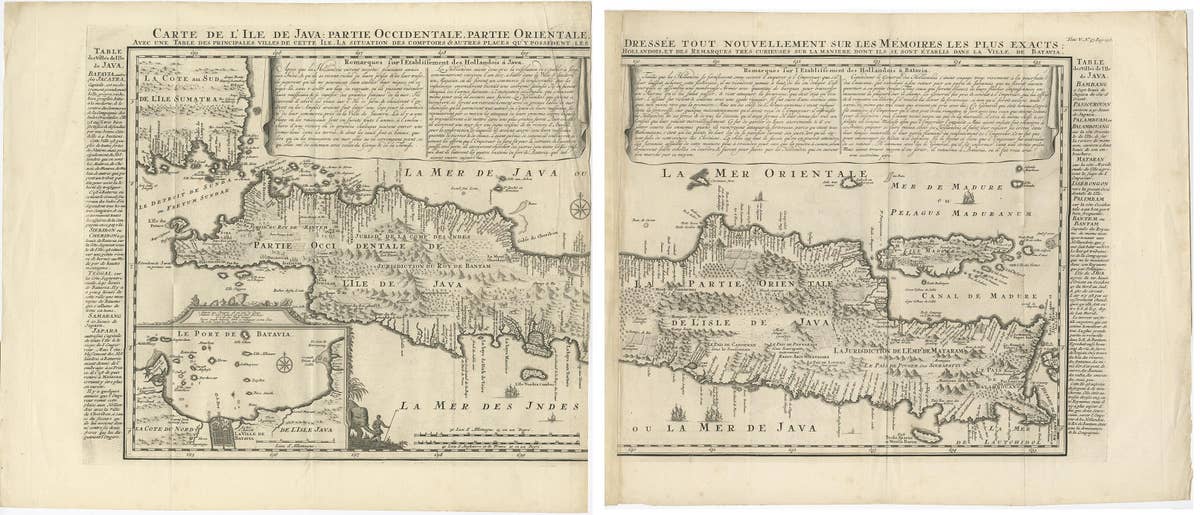 Antique Map of Java 'Indonesia' by Chatelain, 1719