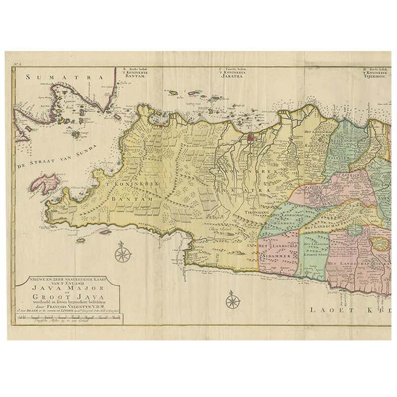 Antique Map of Java 'Indonesia' by Chatelain, 1719 For Sale at 1stDibs ...