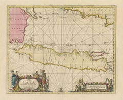 Antike Karte von Java, Sumatra & Borneo - Niederländische Ostindien Seekarte um 1700