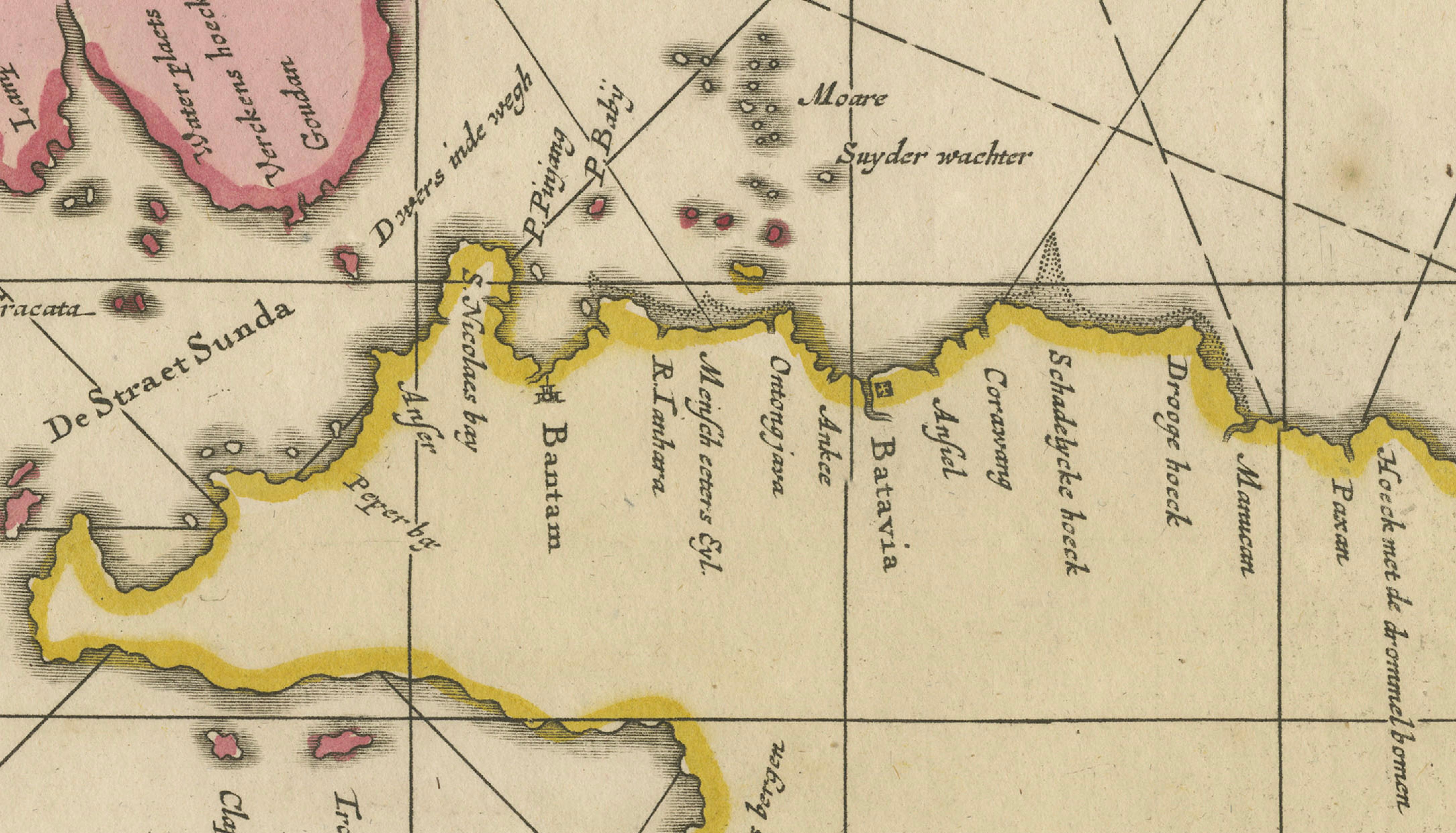 Antique Map of Java, Sumatra & Borneo – Dutch East Indies Sea Chart c.1700
