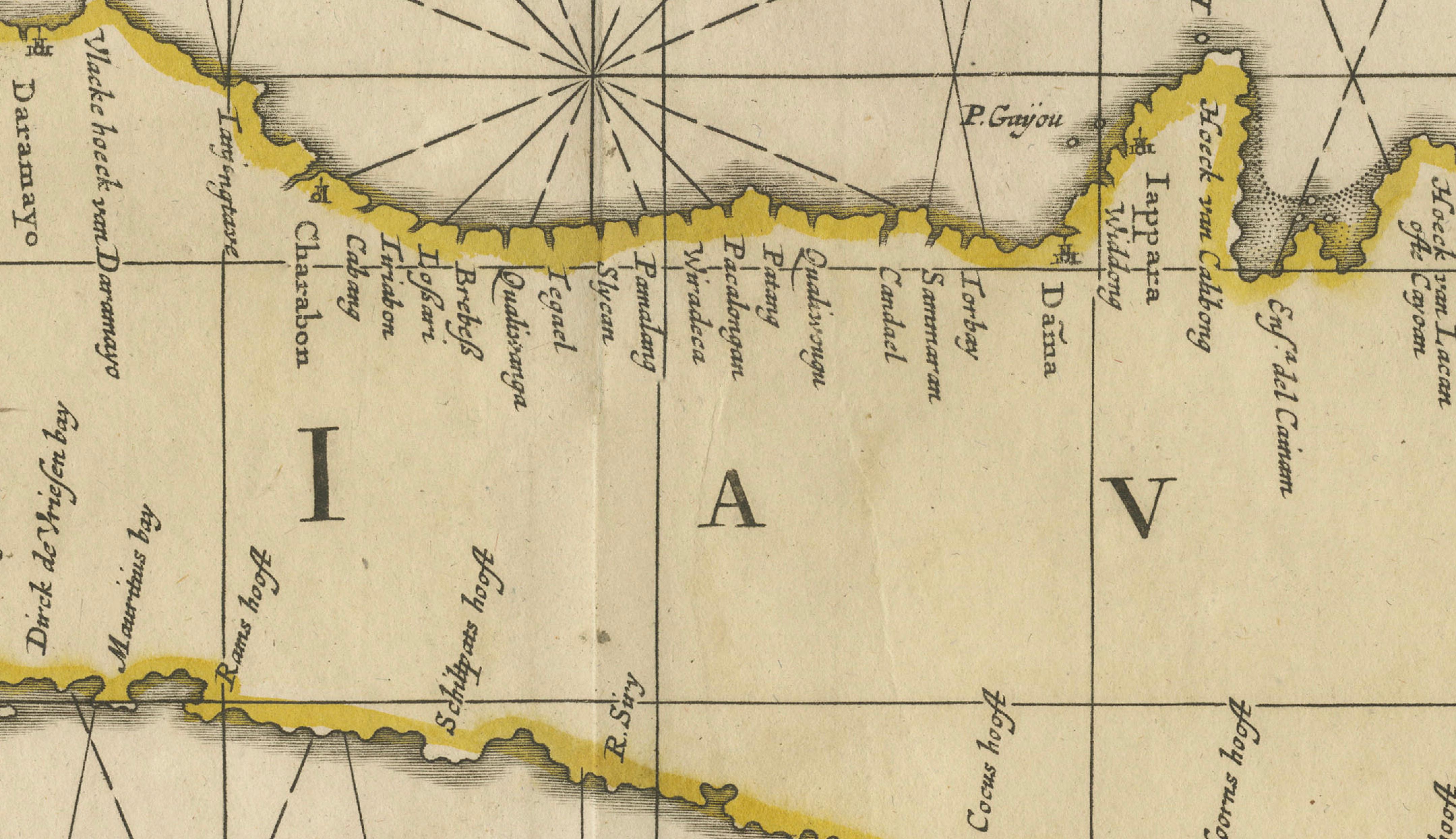 Antique Map of Java, Sumatra & Borneo – Dutch East Indies Sea Chart c.1700