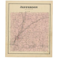 Carte ancienne du comté de Jefferson « Ohio » (Ohio) par Titus, 1871