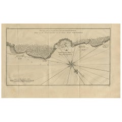 Antique Map of Juan Fernandez Island and Cumberland Bay, Chile - c. '1749'