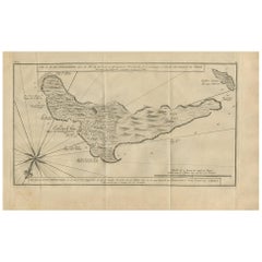 Antique Map of Juan Fernandez Island by Anson '1749'