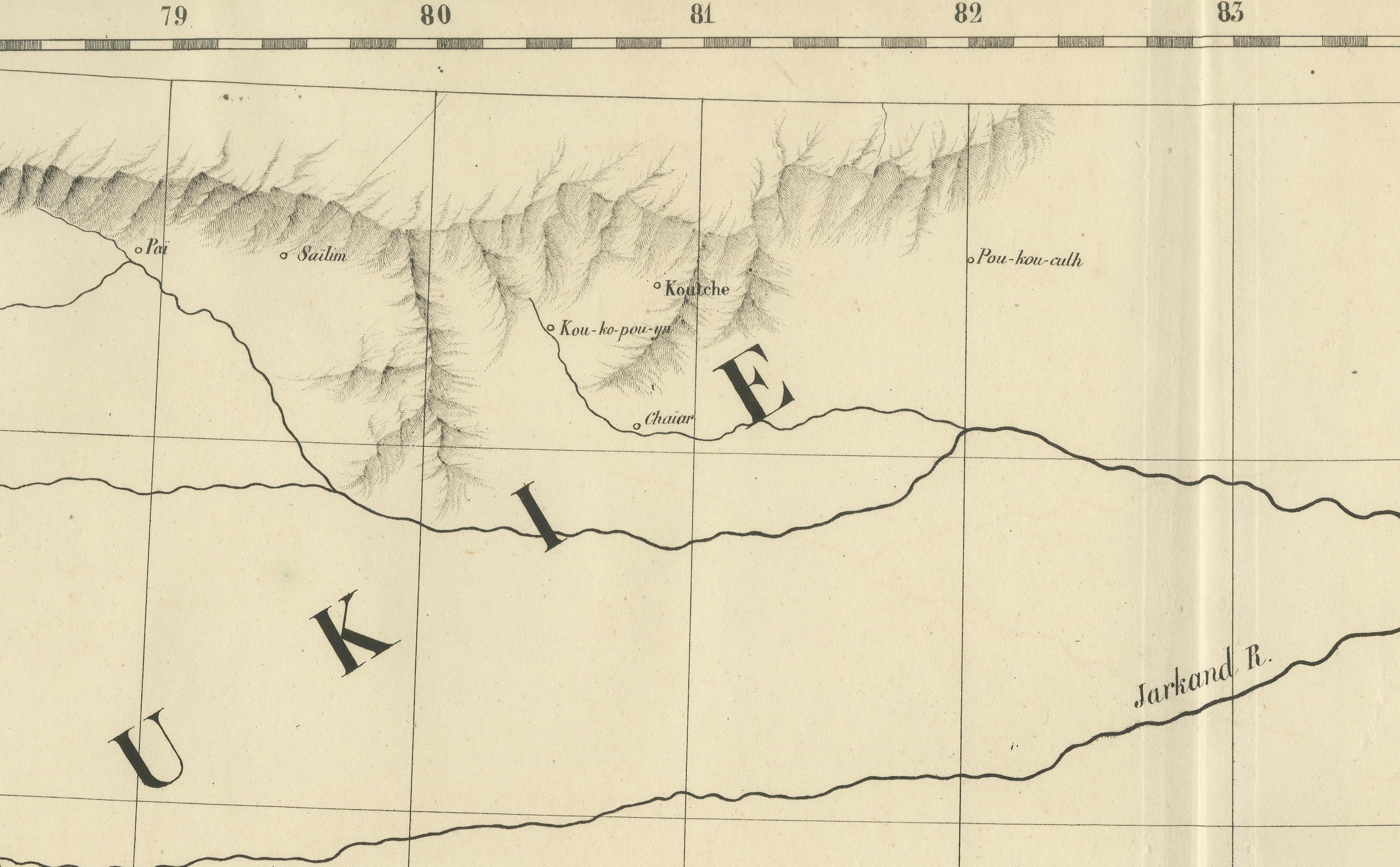 Mapa antiguo de Kalmykia - Litografía de Vandermaelen de Asia Central, 1827 Belga en venta
