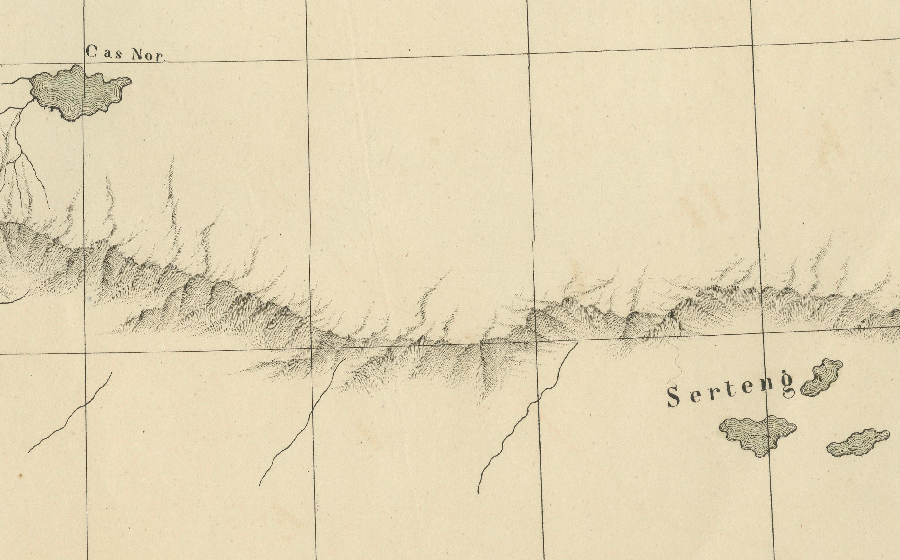Mapa antiguo de Kalmykia - Litografía de Vandermaelen de Asia Central, 1827 en Bueno estado para la venta en Langweer, NL
