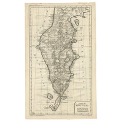 Carte ancienne de Kamchatka par Bellin, 1757
