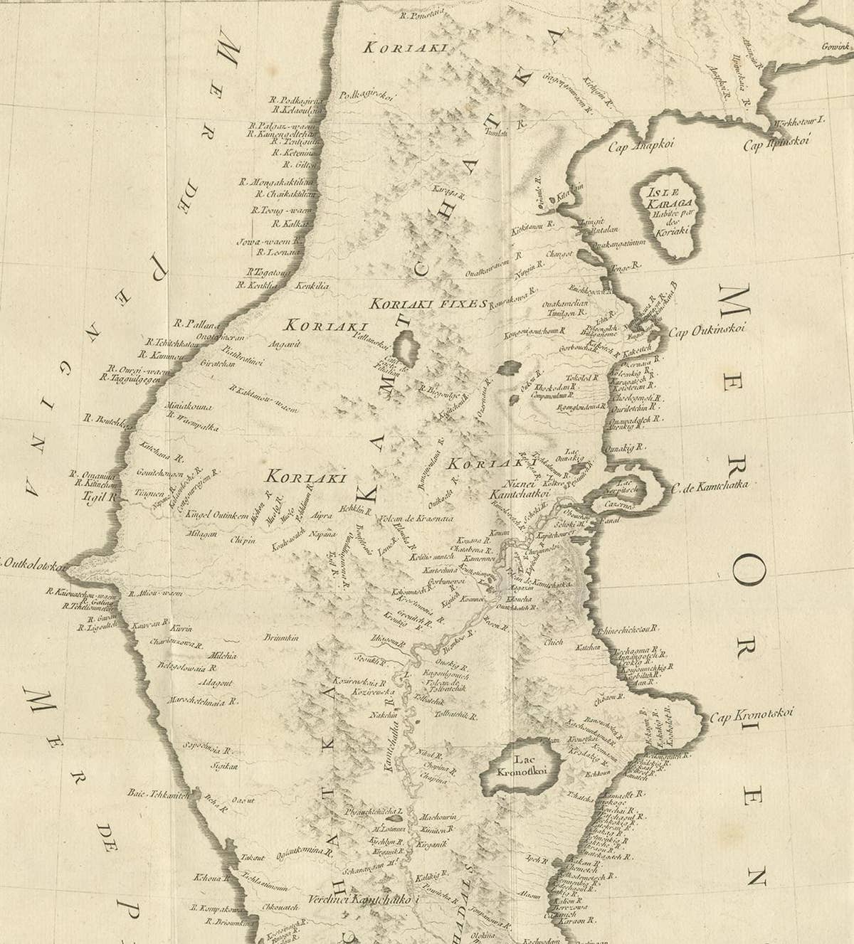 Antique Map of Kamtchatka by Didot, '1759'