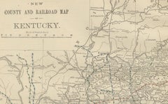 Antique Map of Kentucky & Tennessee – The Bluegrass & Volunteer States, 1888