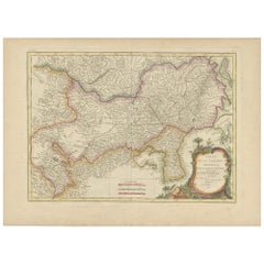 Antique Map of Korea and Southern China by Bonne '1771'