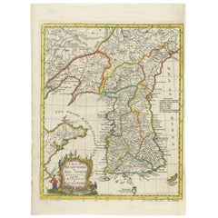 Antique Map of Korea by T. Kitchin, circa 1747