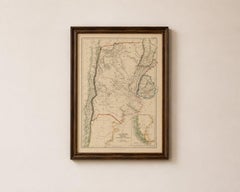 Antique Map of La Plata, Chile, Paraguay, Uruguay and Patagonia, 1860