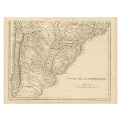 Carta geografica antica di La Plata, del Cile e del Brasile meridionale, 1849