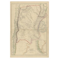 Mapa antiguo de La Plata, Chile, por W. G. Blackie, 1859