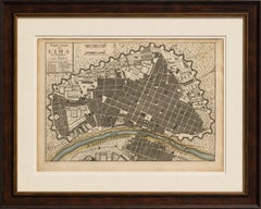Antique Map of Lima Peru by Isaak Tirion – City Plan with Fortifications, 1769