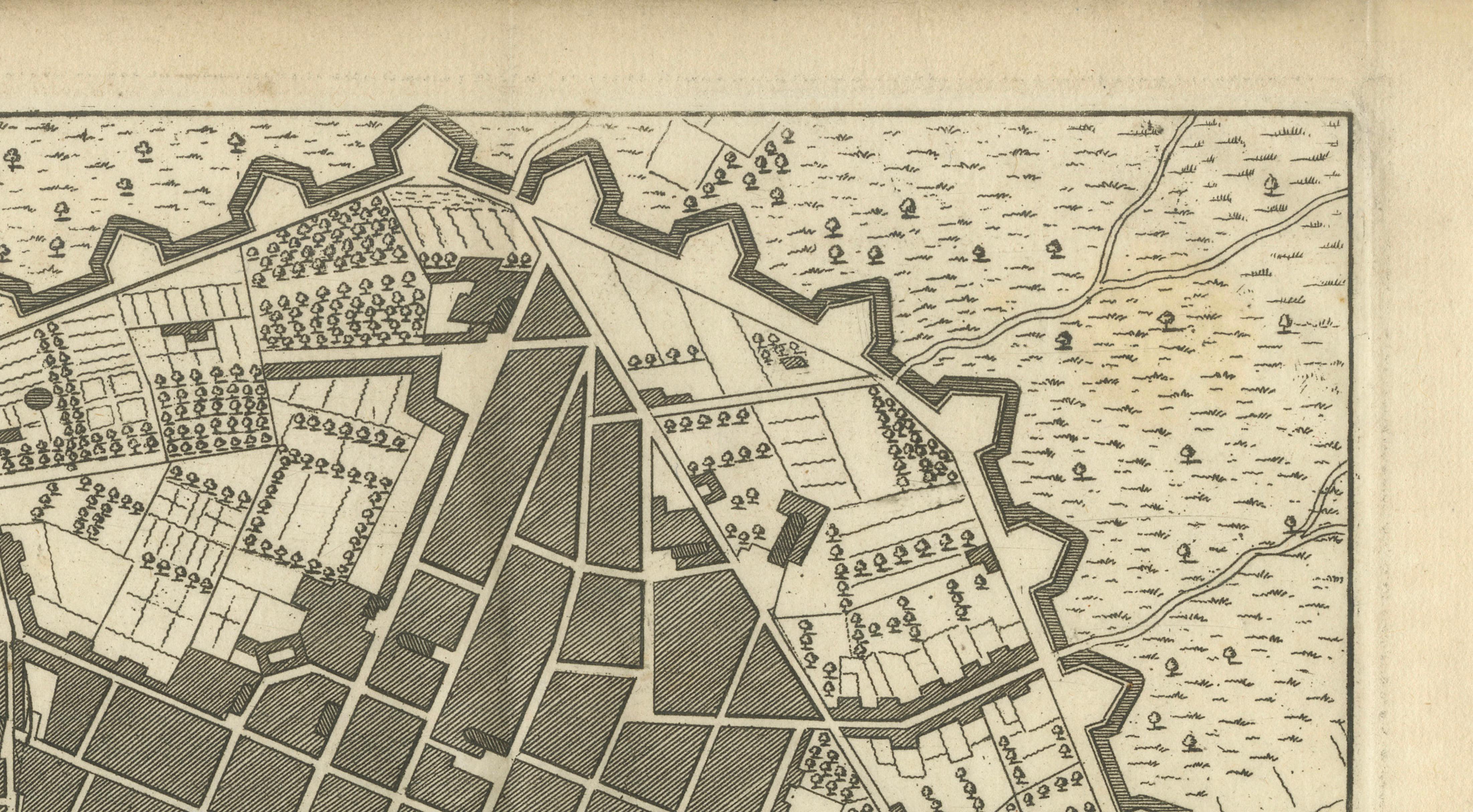 Antique Map of Lima Peru by Isaak Tirion – City Plan with Fortifications, 1769