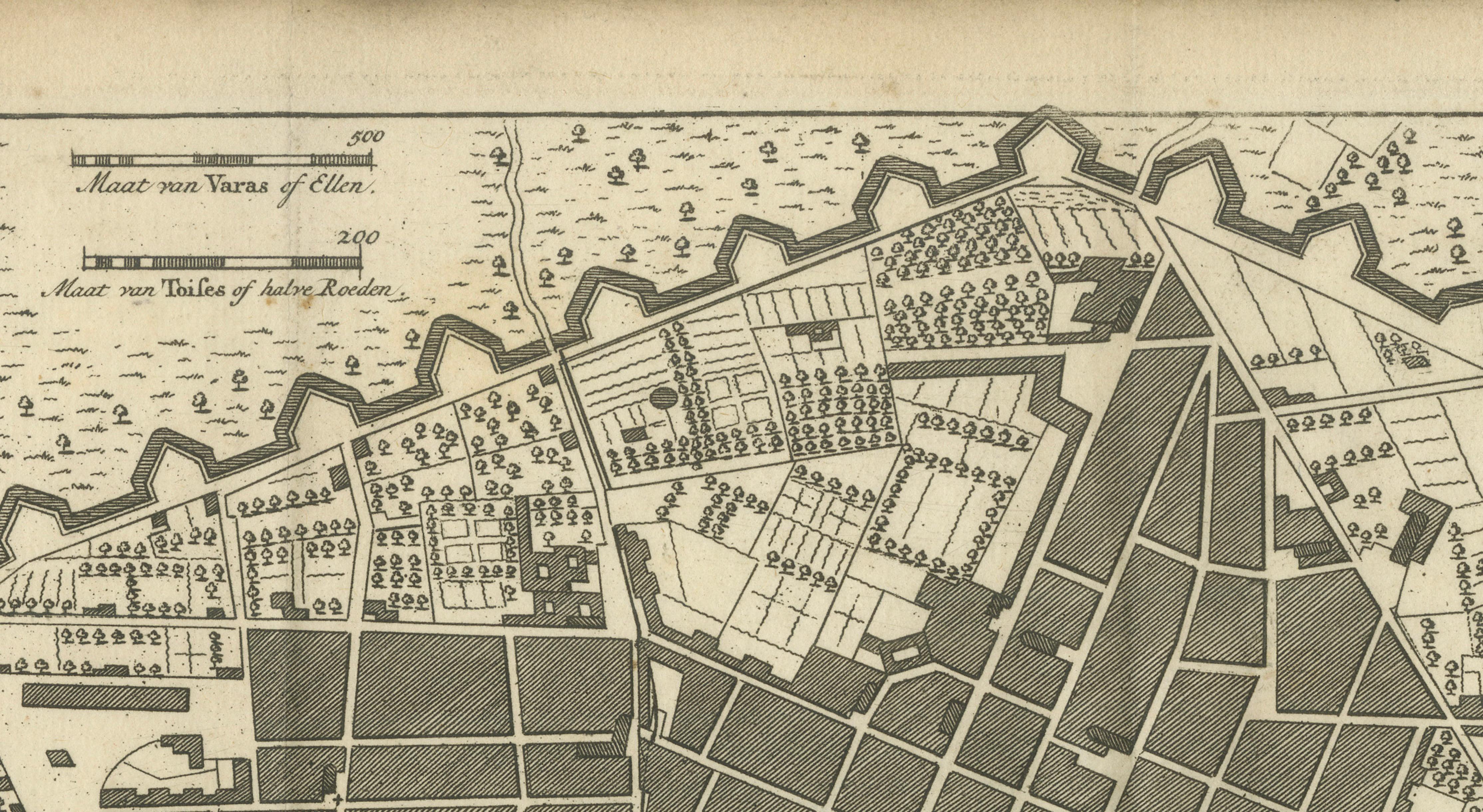 Antique Map of Lima Peru by Isaak Tirion – City Plan with Fortifications, 1769