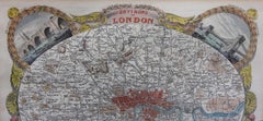Antique Map of London by Thomas Moule and William Schmollinger