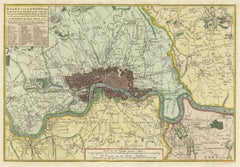 Antique Map of London by Tirion '1754'
