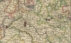 Antique Map of Lotharingia (Lorraine) by Danckerts, c. 1700 – Hand-Colored