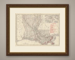 Antique Map of Louisiana, The Pelican State, Rand McNally, 1899