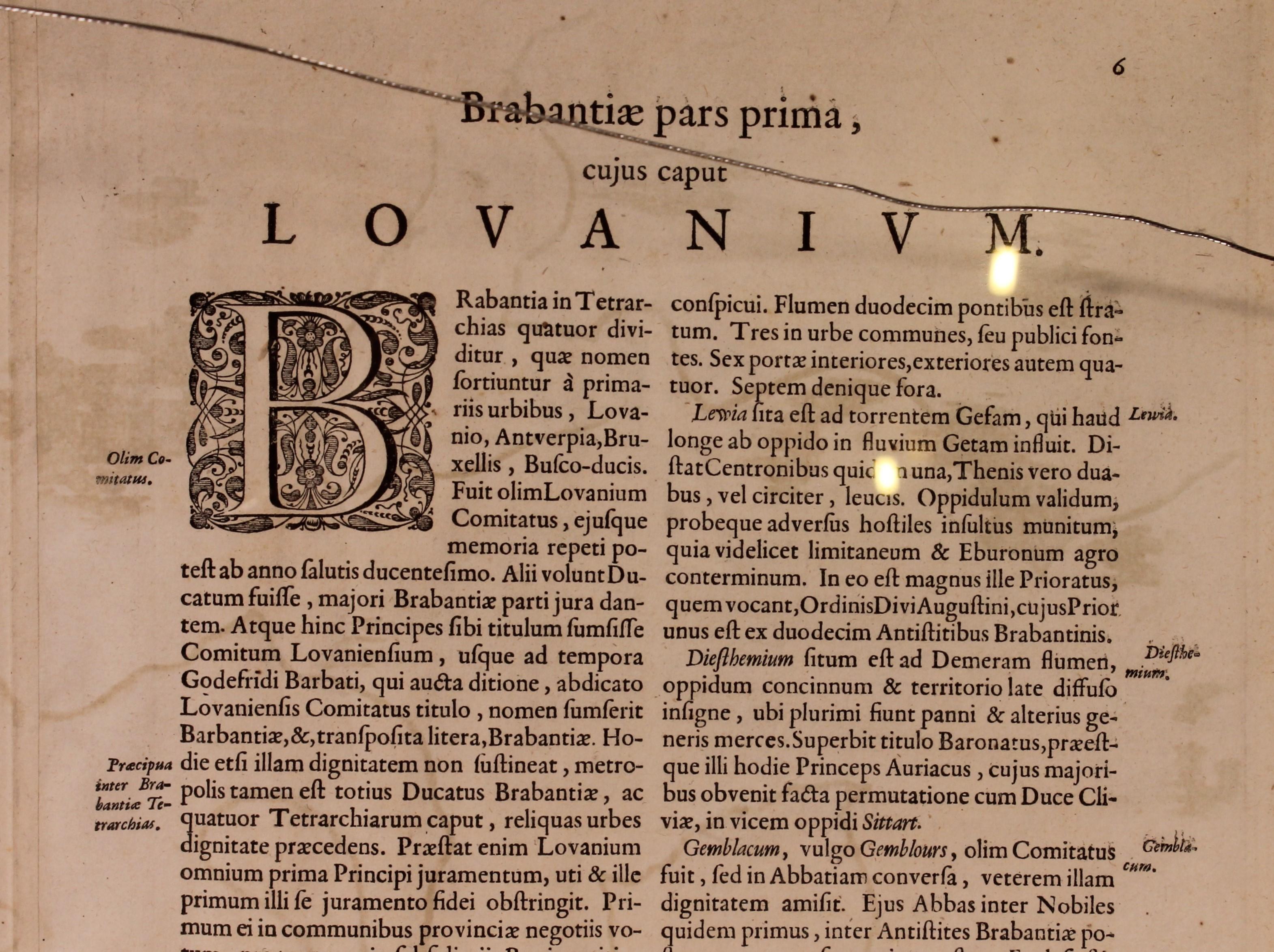 Carte ancienne de Lovanium par Bleau, vers 1640 en vente 3
