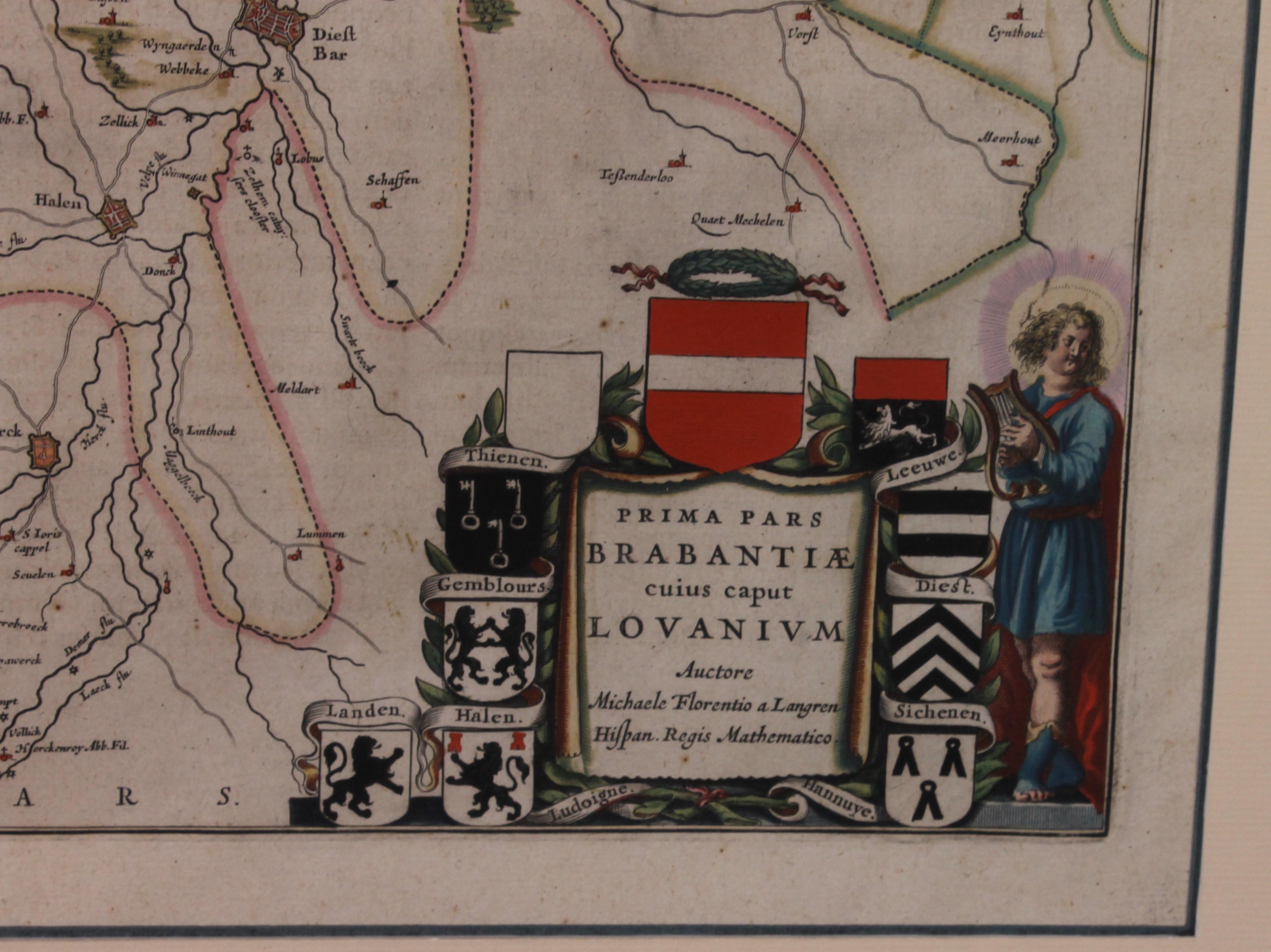 Renaissance Carte ancienne de Lovanium par Bleau, vers 1640 en vente
