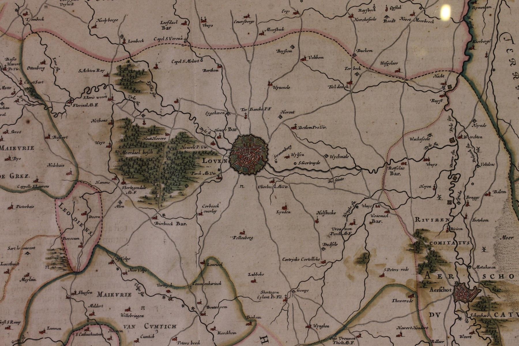 XVIIIe siècle et antérieur Carte ancienne de Lovanium par Bleau, vers 1640 en vente