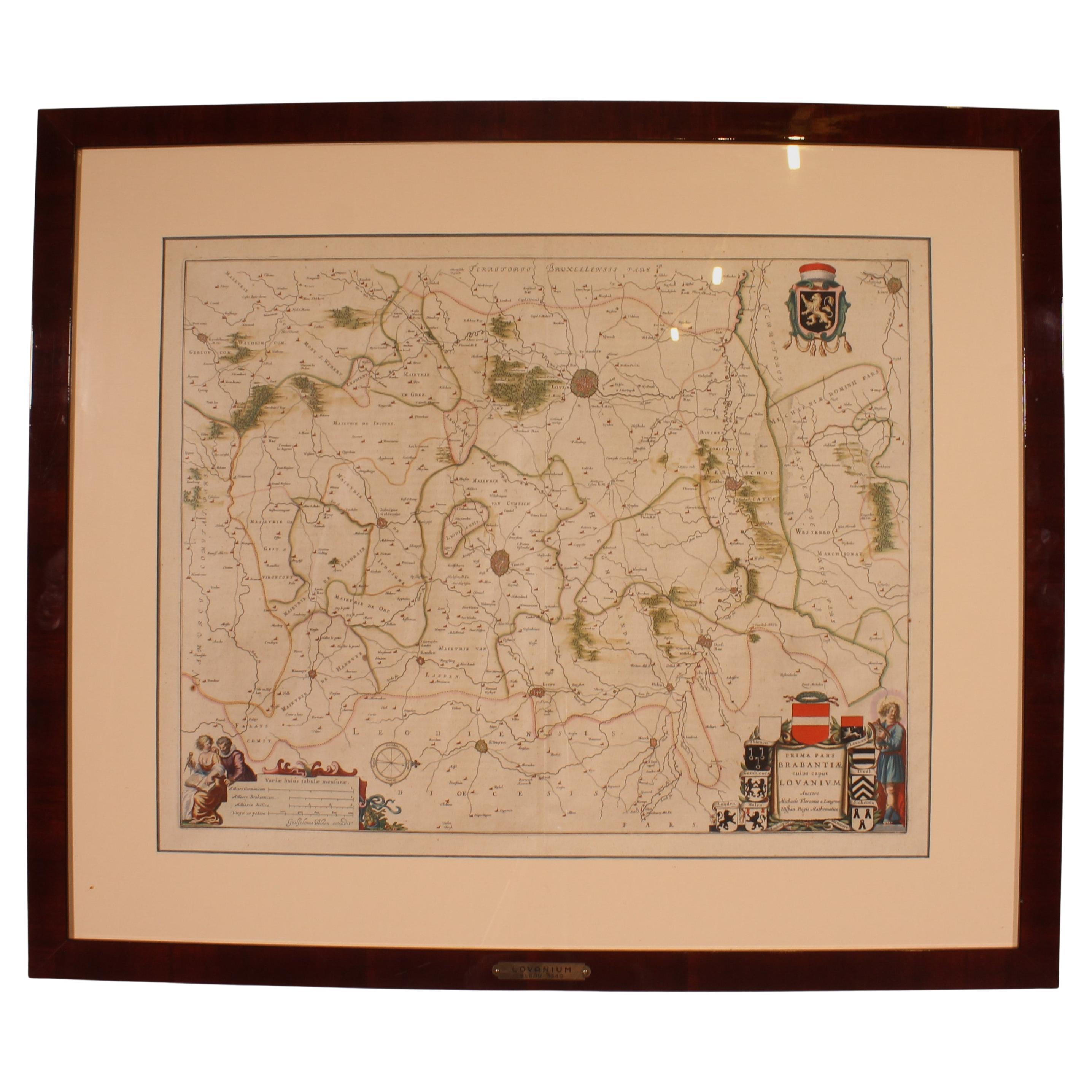 Carte ancienne de Lovanium par Bleau, vers 1640 en vente