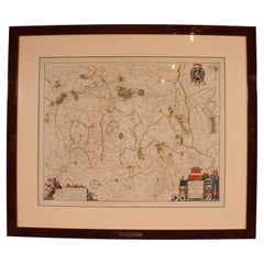 Antique Map Of Lovanium By Bleau Circa 1640
