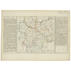 Antike Karte des Niedersächsischen Sachsen von Clouet, 1787