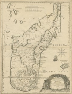 Antique Map of Madagascar by Mariette 'c.1670'