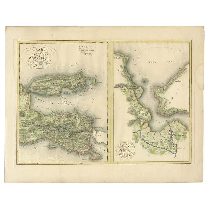 Antique Map of Bantam, Jakarta and Cirebon by Van den Bosch '1818' For ...