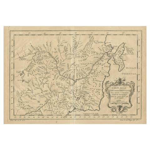 Antique Map of Manchuria & Eastern Tartary – Bellin, 1757
