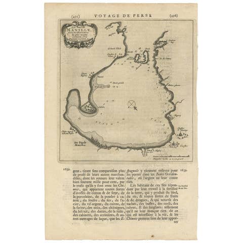 Antique Map of Manilla Bay Philippines by P. van der Aa, 1719