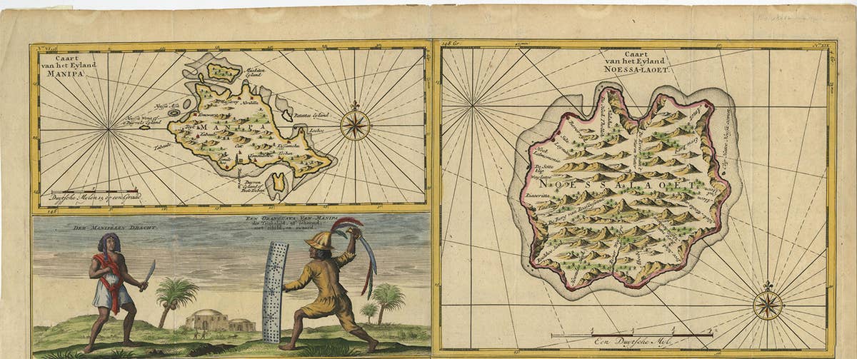 Antique Map of Manipa, Nusa-Laut, Saparua & Haruku 'Indonesia' by F. Valentijn